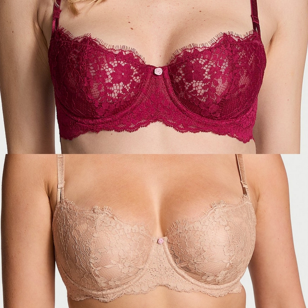 Victoria's Secret Wicked Unlined Lace Balconette Bra SET